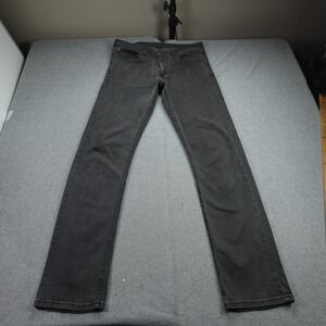 Levi's 513 Jeans Mens 32x34 Gray Denim WaterLess Slim Straight Casual